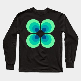 Retro Teal Long Sleeve T-Shirt